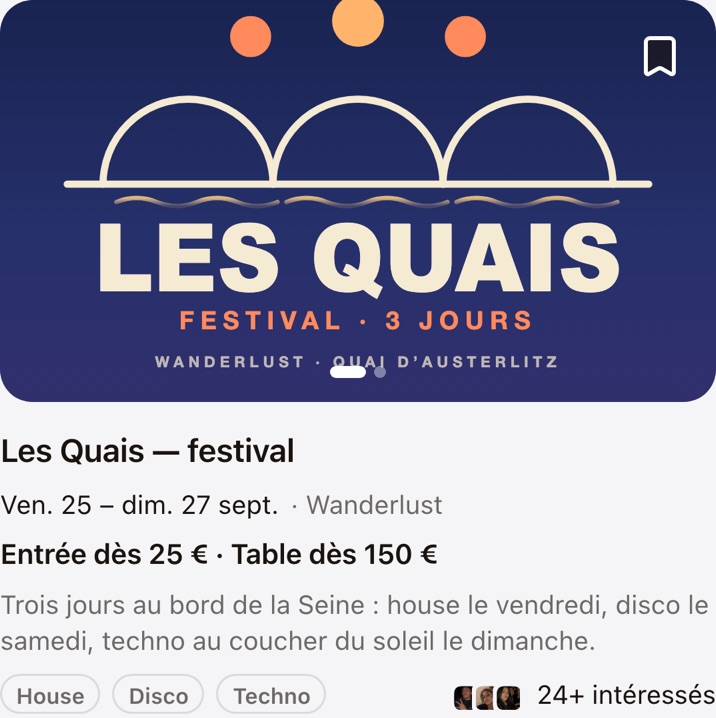 Les Quais — festival, Wanderlust
